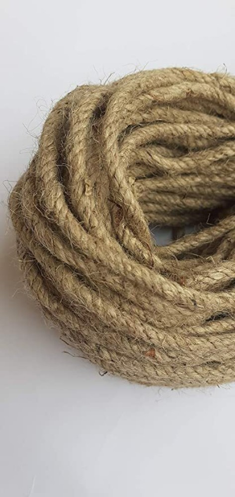 Zippy Flora 6mm, Jute Twisted Cord for Craft Projects, Natural Jute Rope,  45m, 500 Gram - 6mm, Jute Twisted Cord for Craft Projects, Natural Jute Rope,  45m, 500 Gram . shop for