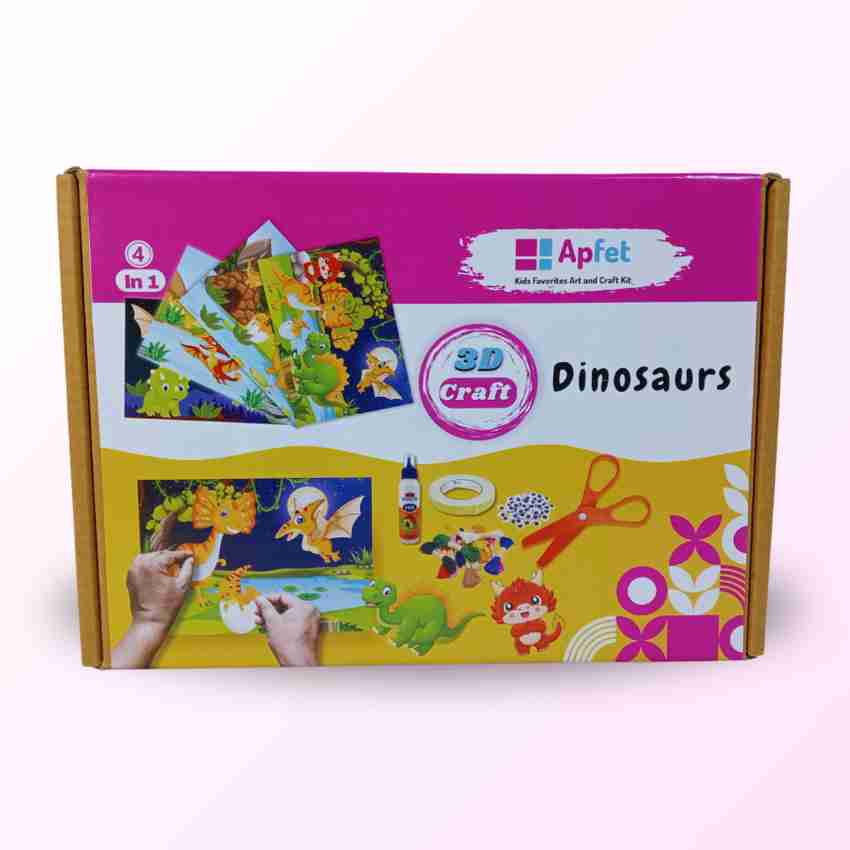 Apfet 3D Craft Kit Dinosaurs Theme 4 in 1 DIY Kit 3D Craft Kit Dinosaurs Theme 4 in 1 DIY Kit shop for Apfet products in India. Flipkart