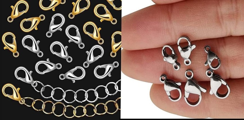  170PCS Silver Lobster Claw Clasps with Open Jump Rings