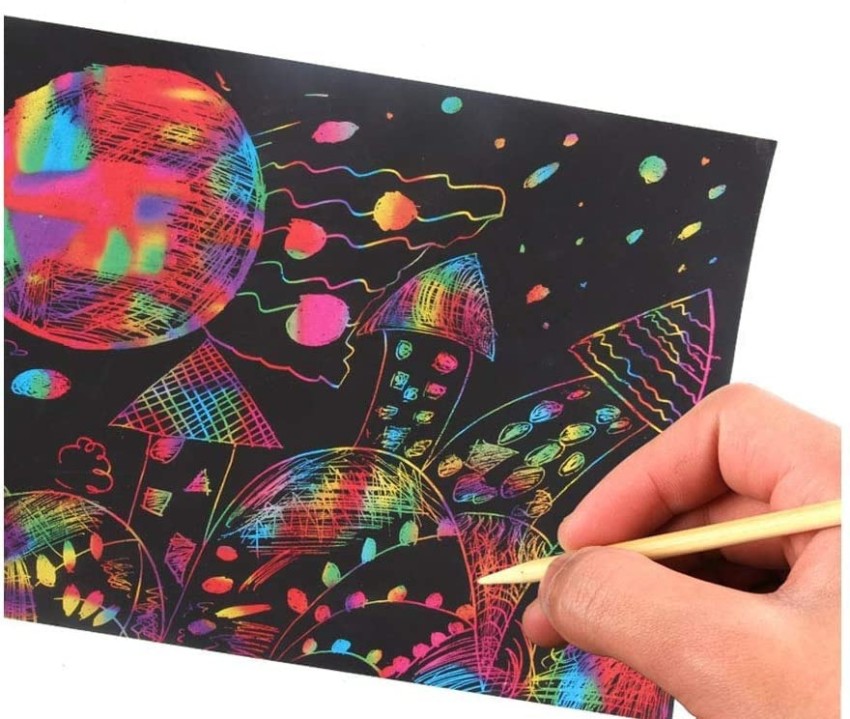 RAINBOW ART - Scratch Paper 