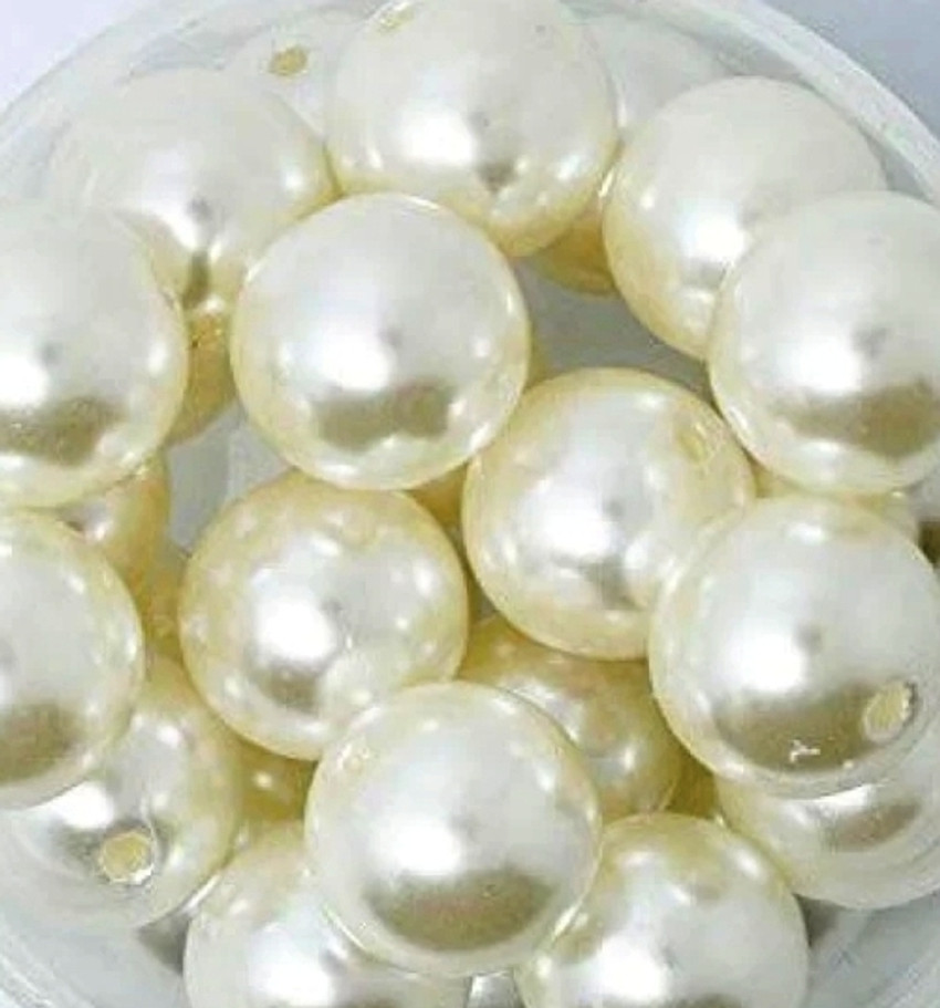 RUHAILA 12 MM OFF WHITE BIG SIZE PEARL BEADS FOR JWELLERY ART CRAFT 100 PCS 12 MM OFF WHITE BIG SIZE PEARL BEADS FOR JWELLERY ART CRAFT 100 PCS Buy