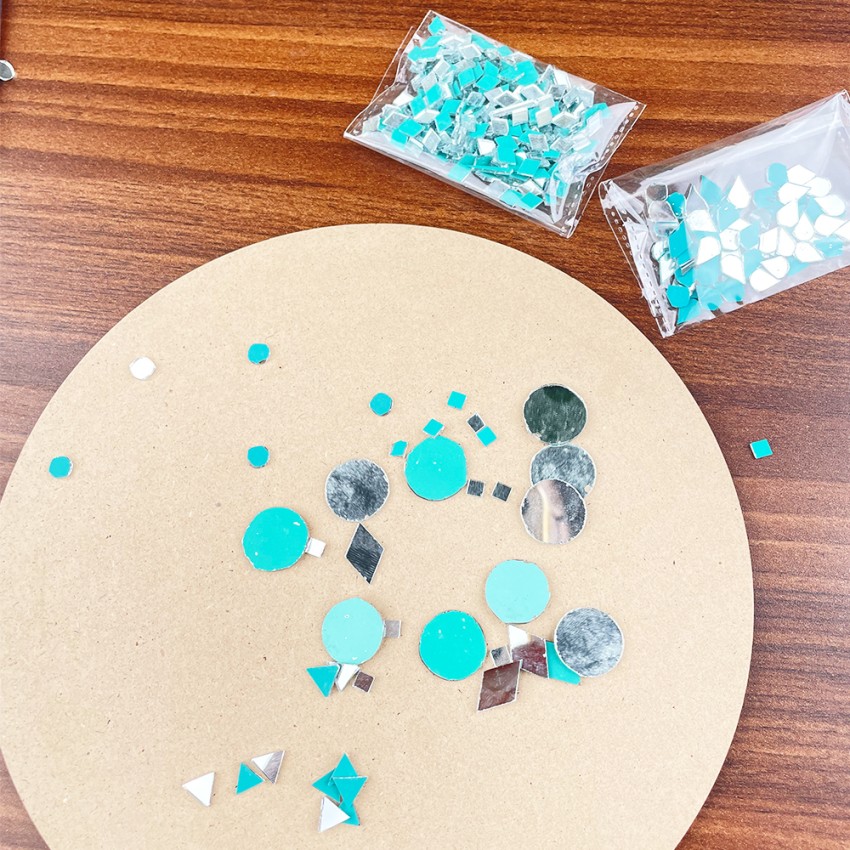 DIY Creatives DIY Lippan Art Kit - Clay Powder, White Paint,  Plastic Cone