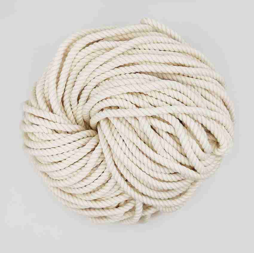 Sui Dhagga Twisted Cotton Rope Macrame 25 Meter, 8mm Off White. - Twisted Cotton  Rope Macrame 25 Meter, 8mm Off White. . shop for Sui Dhagga products in  India.