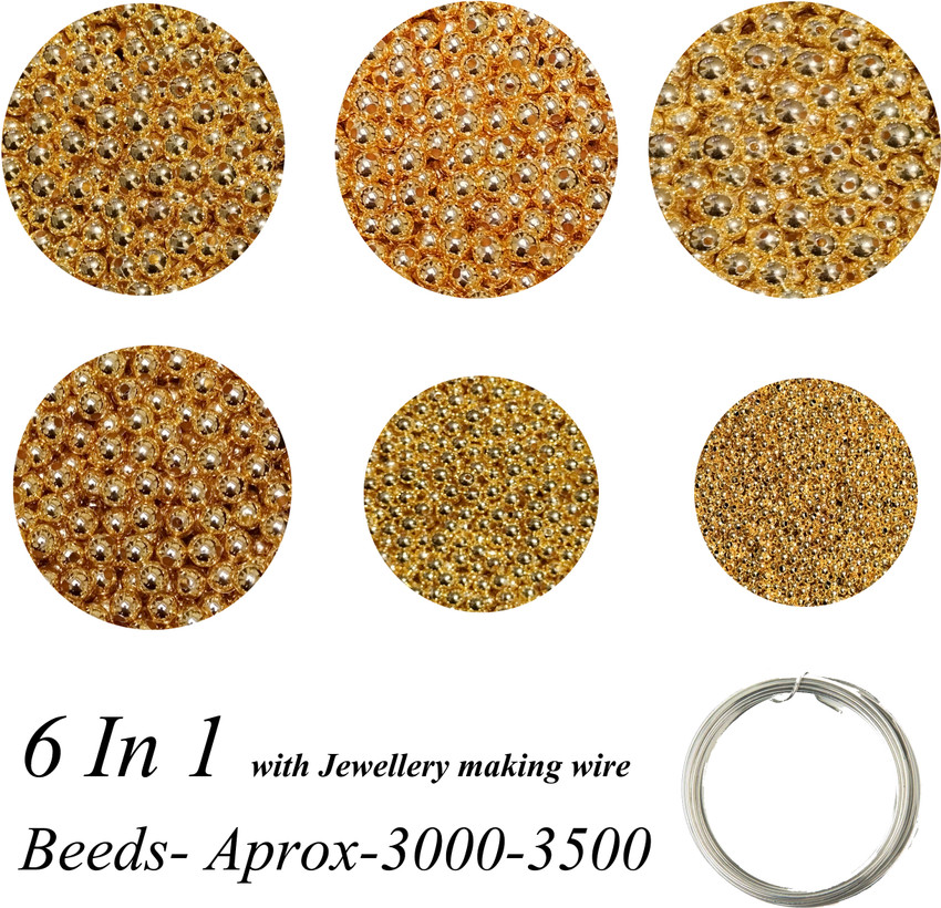 Gold color beads for sales jewelry making