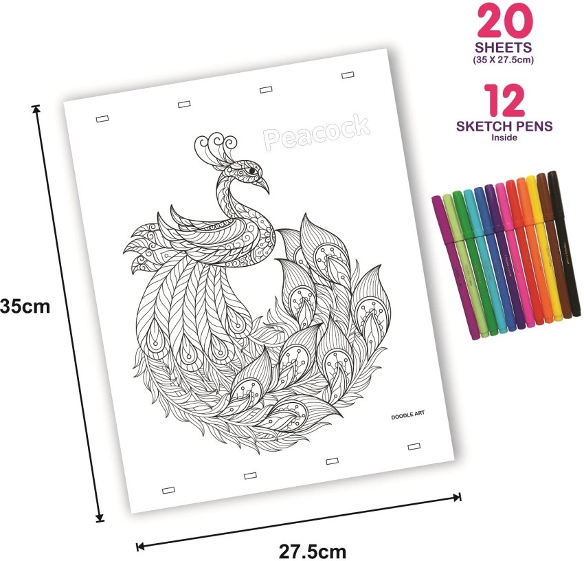 Buy Mandala Art Colouring Kit For Kids (Box of 20 Sheets) Colouring for  Kids on Snooplay Online India