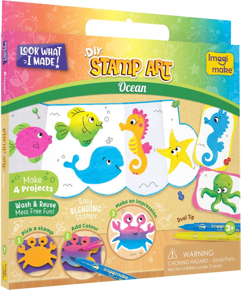 Imagimake Stamp Art-Food Coloring and Stamping Set, Child Age Group: 4 - 8  Years