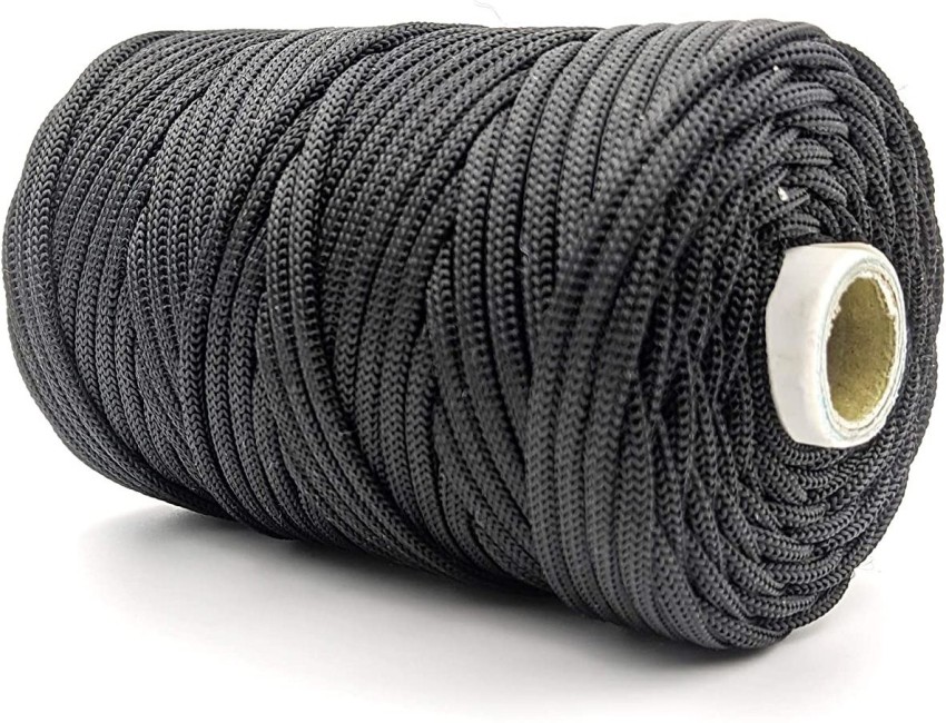 Black PP Knot Rope Macrame Thread/Cord/Dori 3 mm Soft Nylon