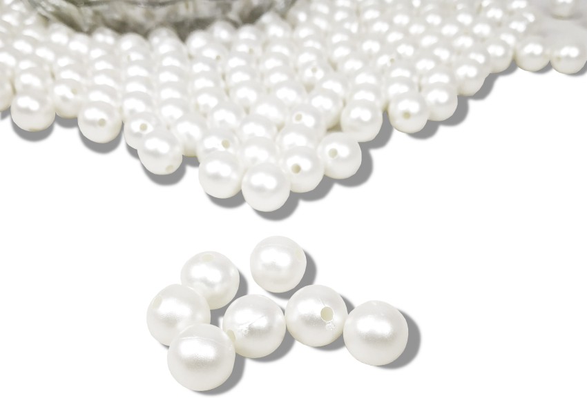 The Unique ® 10mm Drop Shape Off White Colour Moti Pearl Beads for Craft,  Decoration, Jewellery Making, DIY Kit, Aari / Maggam Embroidery Toran Work  Pack of 245pcs - ® 10mm Drop