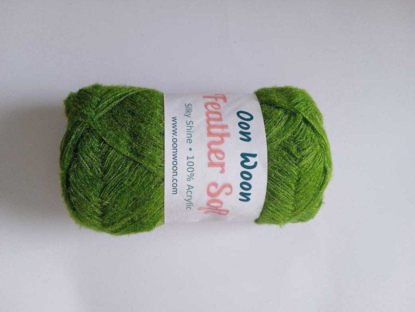 Buy CLOUDED HOBBIES Feather Soft Knitting Yarn Wool for Knitting, Hand  Knitting Art Craft, Sweater Scarves Hats and Dresses Fingering Crochet Hook  Yarn (Forest Green) Online at Best Prices in India 