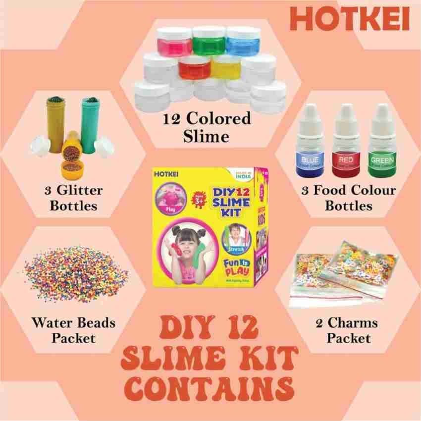 SNEKI DIY Toy Slime Making Kit Set for Boys Girls Kids Glitter