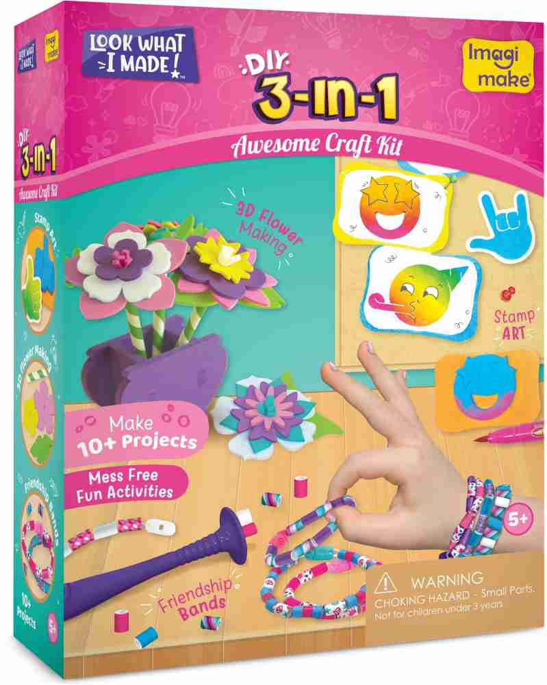  Imagimake My First Craft Kit, Art and Crafts for Kids Ages 3-5, Scissor Skills, Toddler Crafts Kit