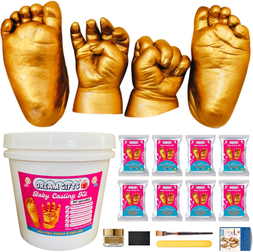 Dream Gifts Baby Hands & Feet 3D Moulding Casting Powder Kit with Bucket  (0-9 months) - Baby Hands & Feet 3D Moulding Casting Powder Kit with Bucket  (0-9 months) . Buy 3D