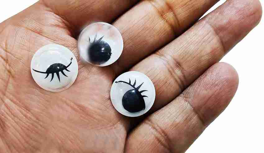 Dhinchak Googly Moving Eyes for Dolls Making and Craft Work ( pack of 12  small packs) - Googly Moving Eyes for Dolls Making and Craft Work ( pack of  12 small packs) .