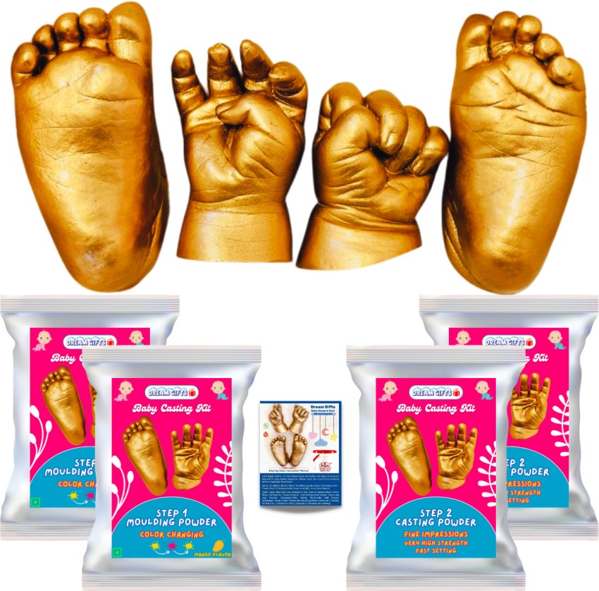 Dream Gifts Baby 2 Feet 3D Casting Kit (Moulding Powder 350 GMS, Casting  Powder 500, Yellow) - Baby 2 Feet 3D Casting Kit (Moulding Powder 350 GMS,  Casting Powder 500, Yellow) .