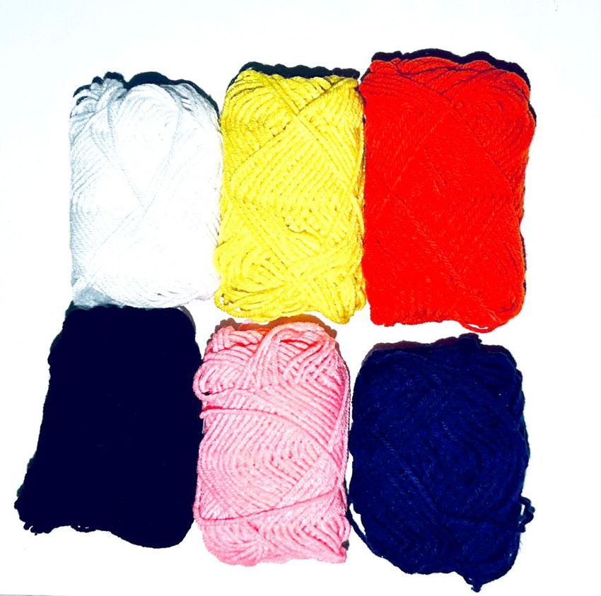 KHUSHA CREATIONS 6Pcs Wool Ball Hand Knitting Yarn Flower Maker