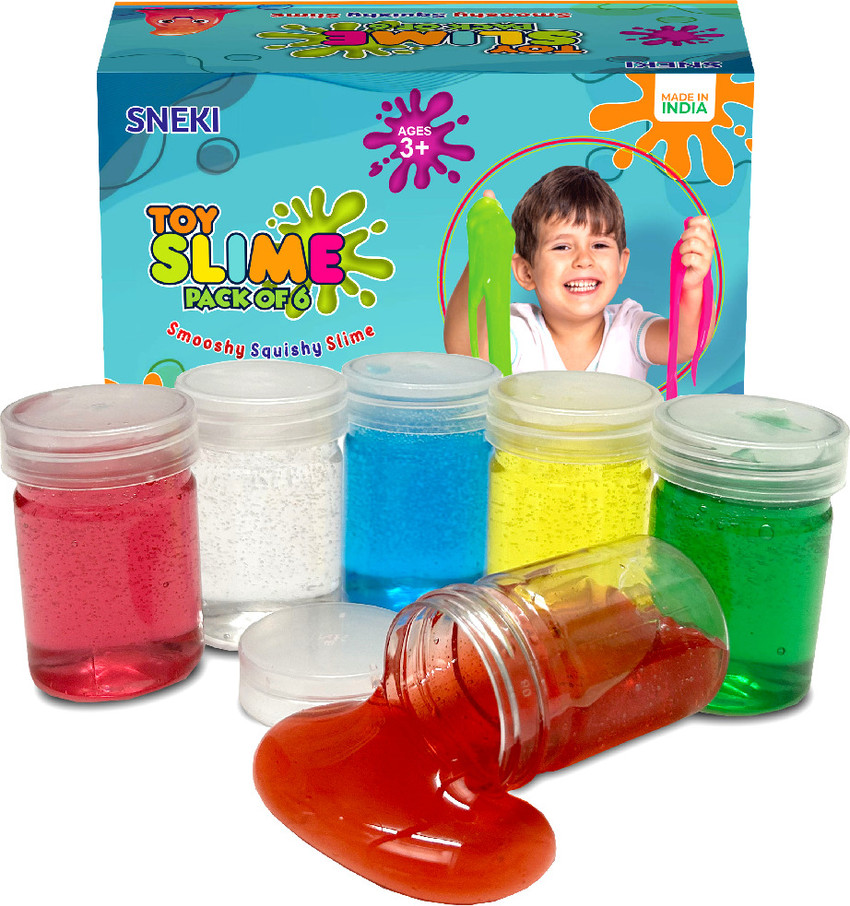 sneki SET OF 6 SLIME KIT Multicolor Scented DIY Magical Funny Slimy Slime Gel Jelly Putty Toy Set Kit Toy Slime Putty Gel for Girls Boys Kids Multicolor Putty Toy Price in