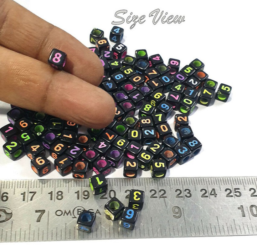 1200pcs Letter Beads 24 Types Acrylic Letter Beads With Round
