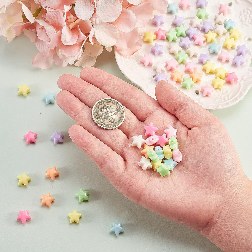 HANNEA Beads for Jewellery Making Candy Color Acrylic Beads Set
