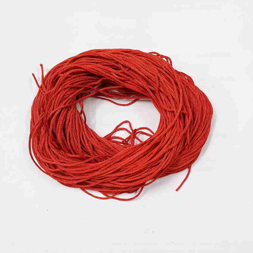 Beadsnpearls Red thread Perfect for Bracelet And Jewelery Making