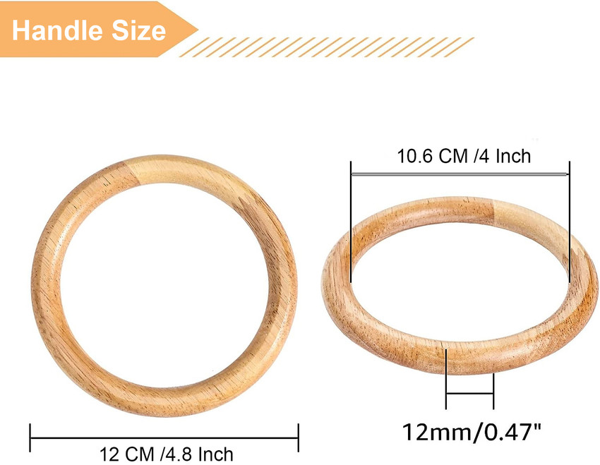Round wooden shop purse handles