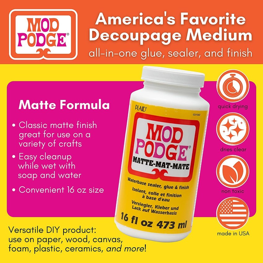 Mod Podge Matte Waterbase Sealer, Glue, & Finish 16 fl. oz.