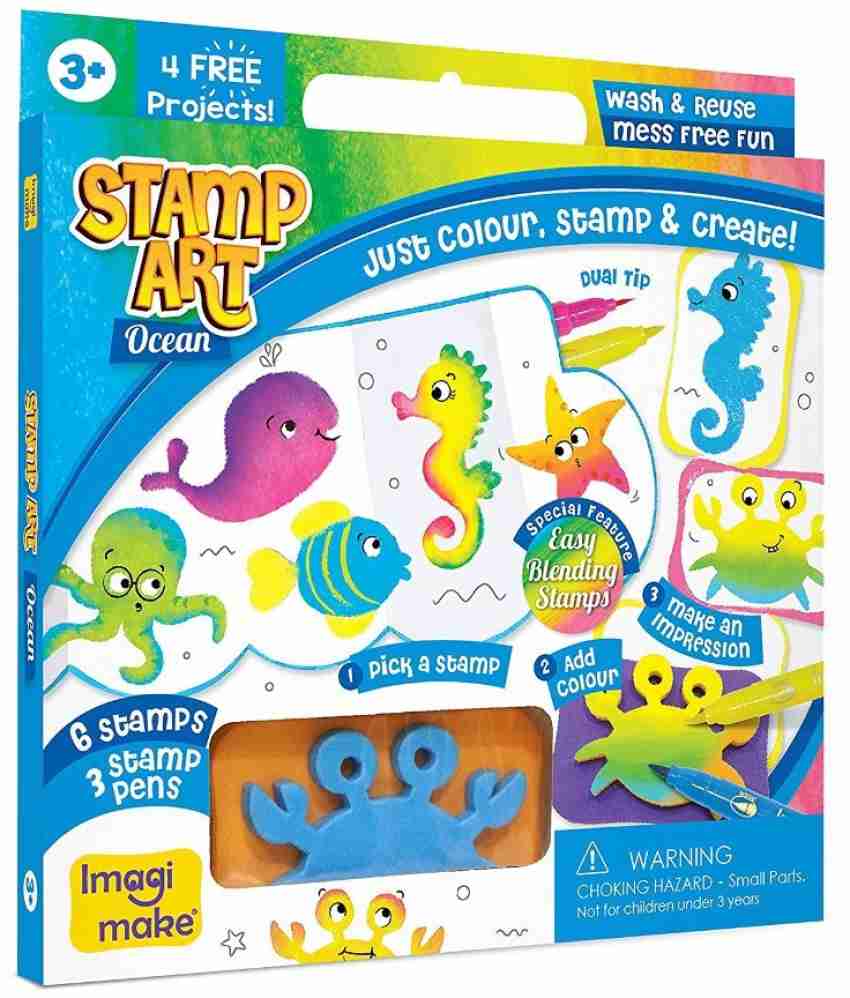 Imagimake Stamp Art-Food Coloring and Stamping Set, Child Age