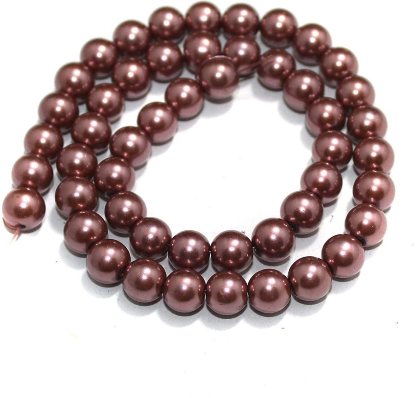 Beadsnfashion Copper Color Glass Pearl Beads for DIY Jewelry