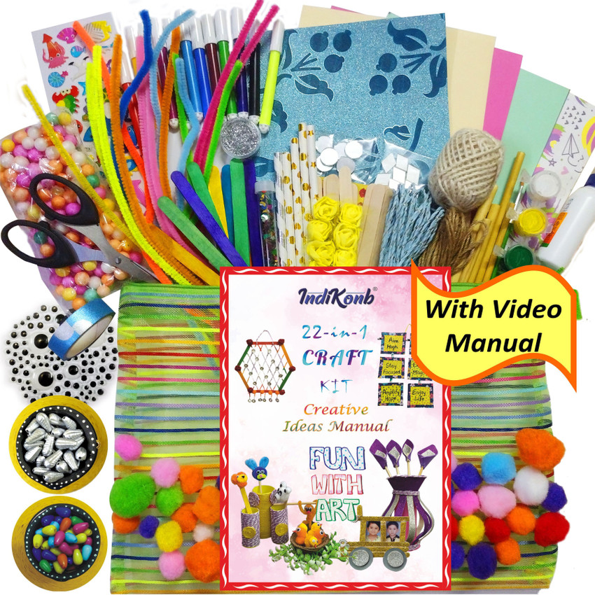 INDIKONB Art and Craft DIY Kit for Girls and Boys with Craft