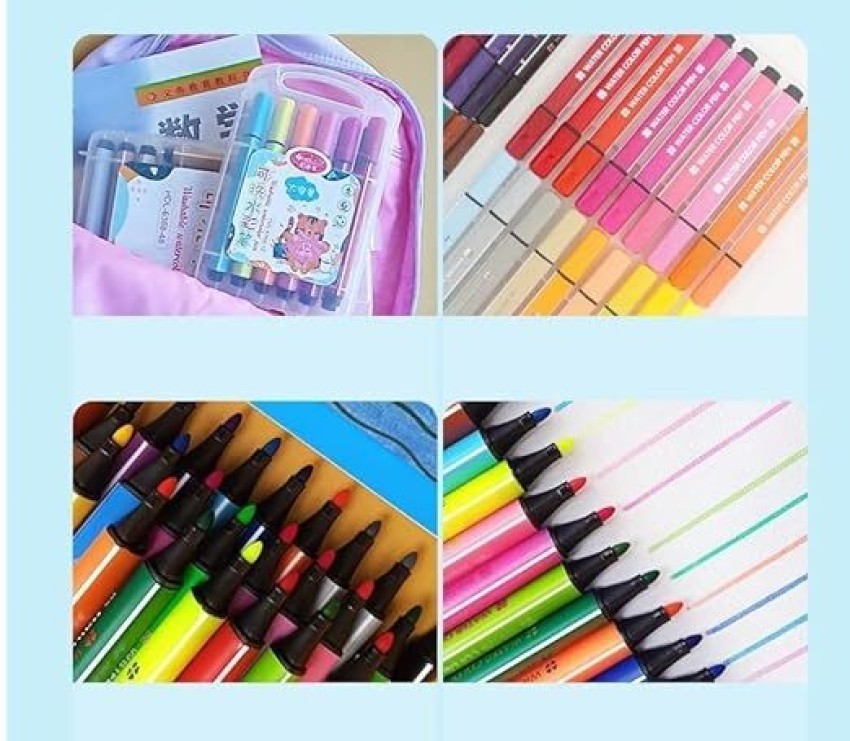 Camlin Multicolor Sketch Pens Set of 24 Pcs with Free Stencil With Vibrant  Color