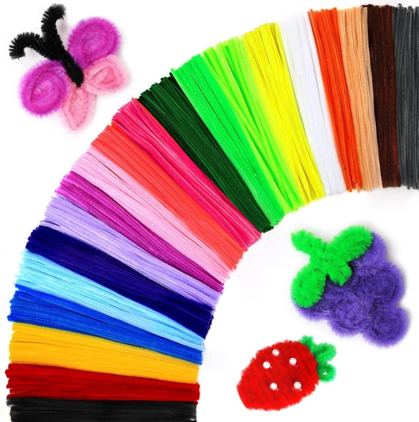 200 PCS Pipe Cleaners Craft Supplies Multi-Color Chenille Stems for Art and  Craft Projects Creative DIY Decorations (12Inch X 6Mm)