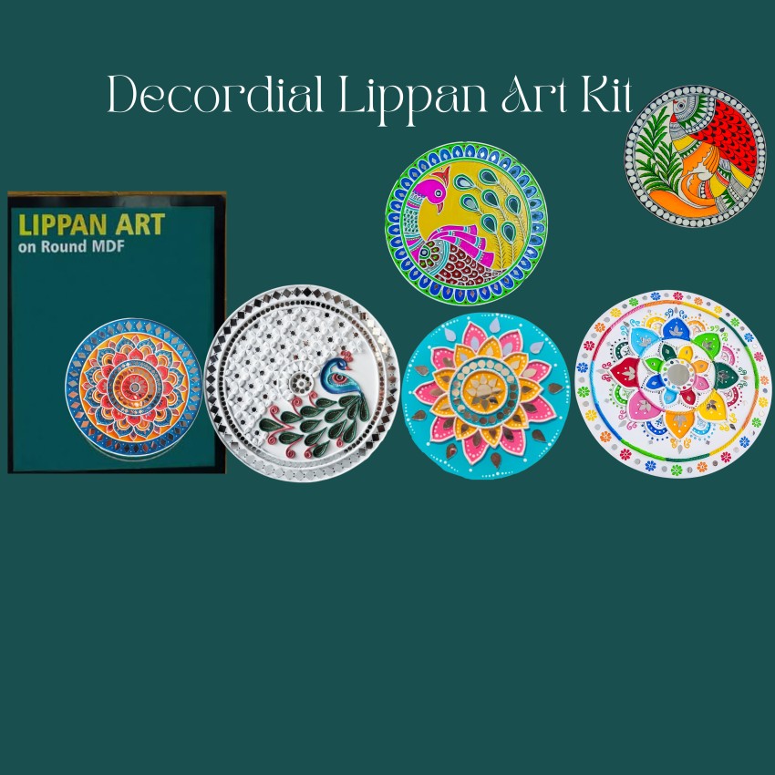 Buy THE BIG INDIA Lippan Art Material Kit, Complete DIY Set, Ideal