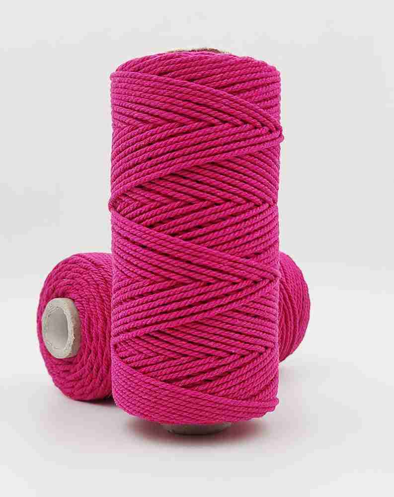 Bobbiny 3 Ply/Twisted Macrame Cotton Cord/Dori(4mm,20 Mtr)Thread