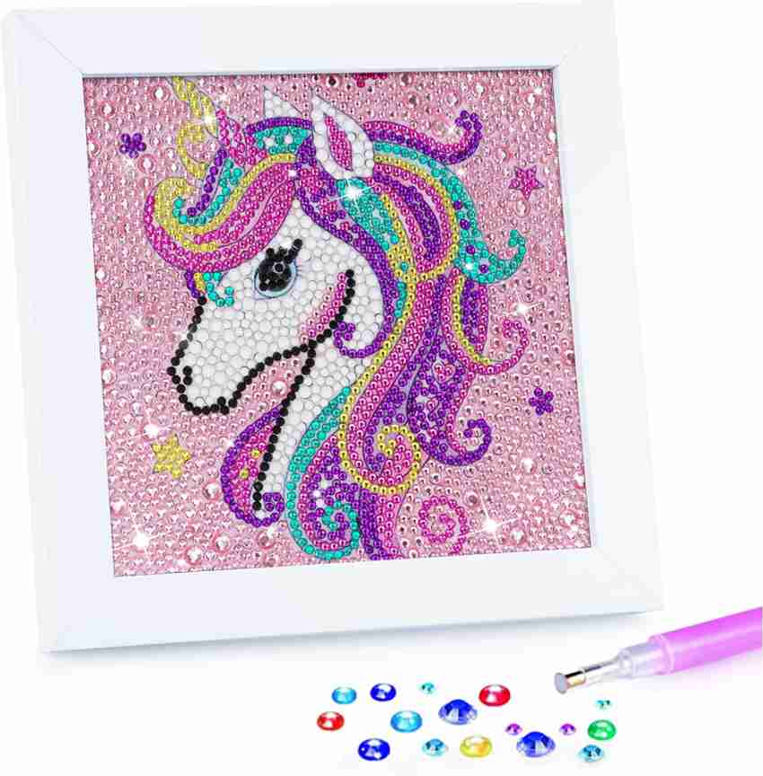 HANNEA Diamond Painting Kit Rainbow Unicorn Diamond Art Painting