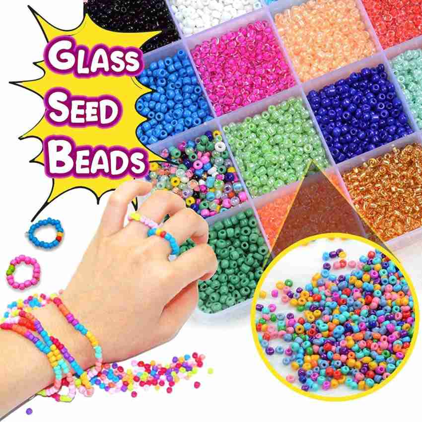Mbsomnus Pack of 1800 Beads for Threading 6 mm Craft Beads Colourful Beads  for Threading with Hole Acrylic Beads for Bracelets DIY Jewellery Making  Necklaces Clothing Crafts (15 Colours) : : Home & Kitchen