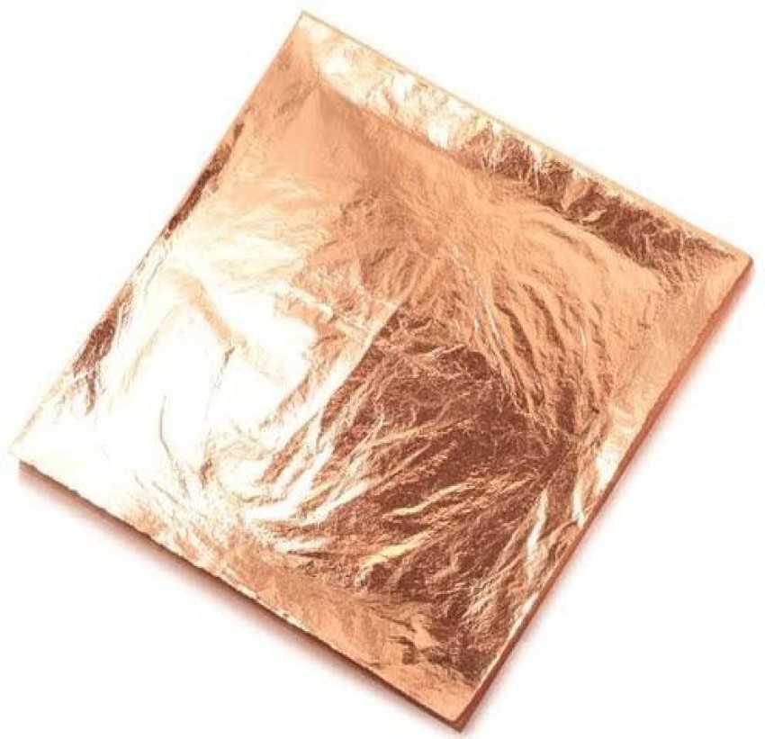 Glossy Square Copper Leaf Sheet, For Decoration, Thickness: 0.05 mm at best  price in Thane