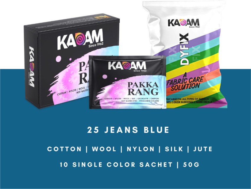 Kitoarts Black Dye for Jeans, Includes Color Fixer 50 Ml, Dye Colour for  Clothes, Fabric Dye for Clothes Permanent (100 Gram)