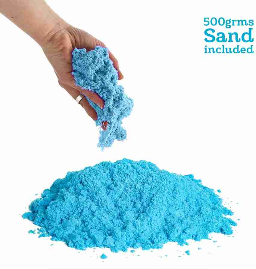 Kartunbox Children Sandcastle Set for Kids 3+ | Kinetic Sand 500 GM Round  Bucket | Dough Box with mould Toys| Reusable Craft Sand | Amazing Active