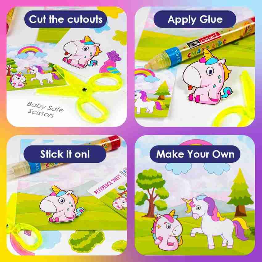 zokato Unicorn Creative Cut Paste for Kids to Enhance Well as