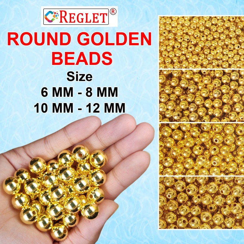 1250 Pieces Gold Spacer Beads for Jewelry Making, Gold round Beads