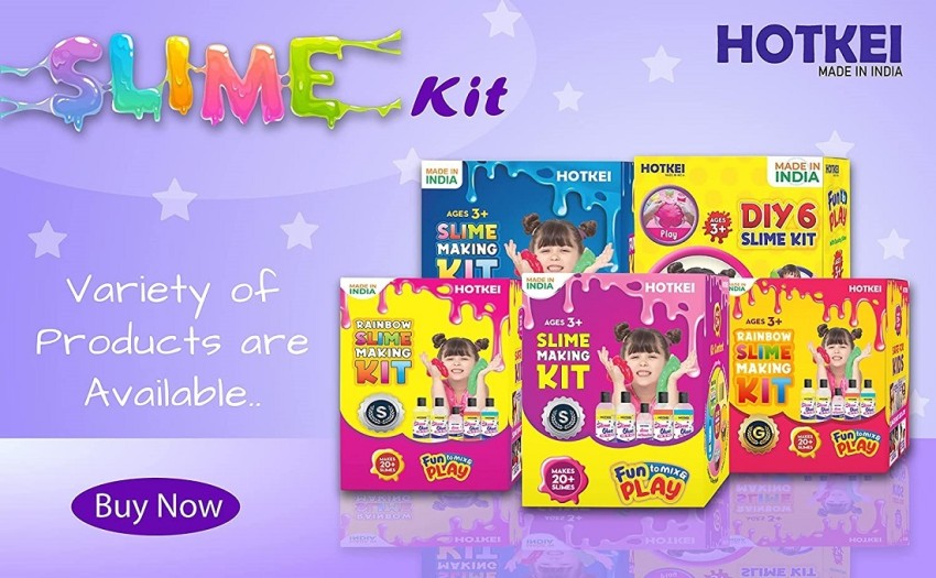 HOTKEI (Makes 20+ slimes) Multicolor Scented DIY Slime Activator Glue Gel  Making Kit for Boys Girls at Rs 125/box, Behind Shantai Hotel, Pune