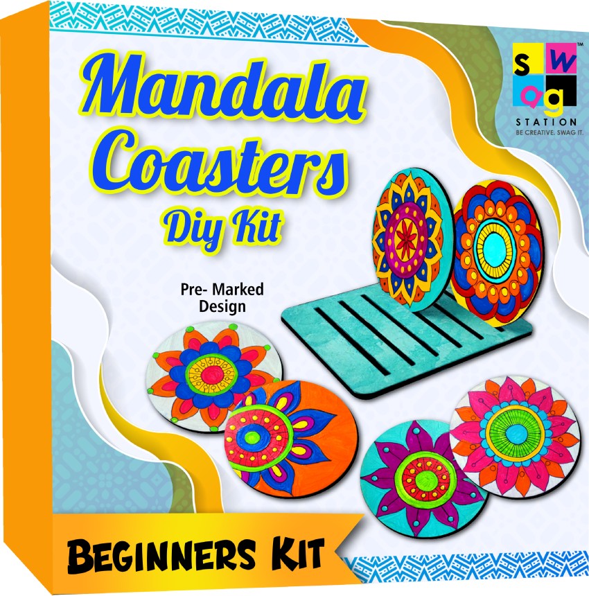 Mandala Art Kit Coasters with Stand-Craft Kit with Dot Mandala Art Tools  Kit for