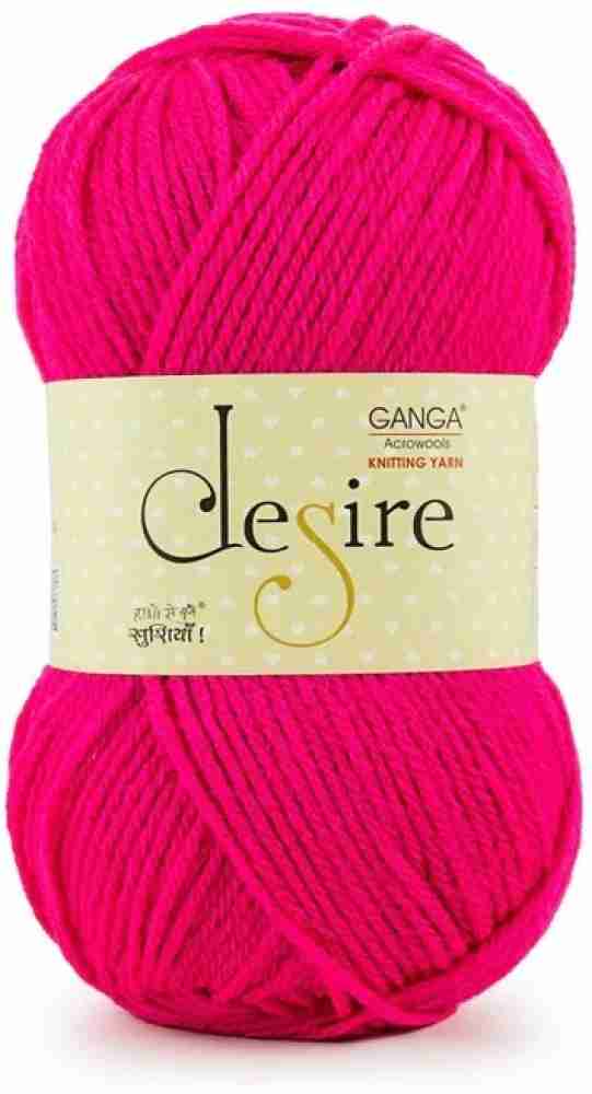 Ganga Desire Hand Knitting and Crochet yarn (White) (200gms)