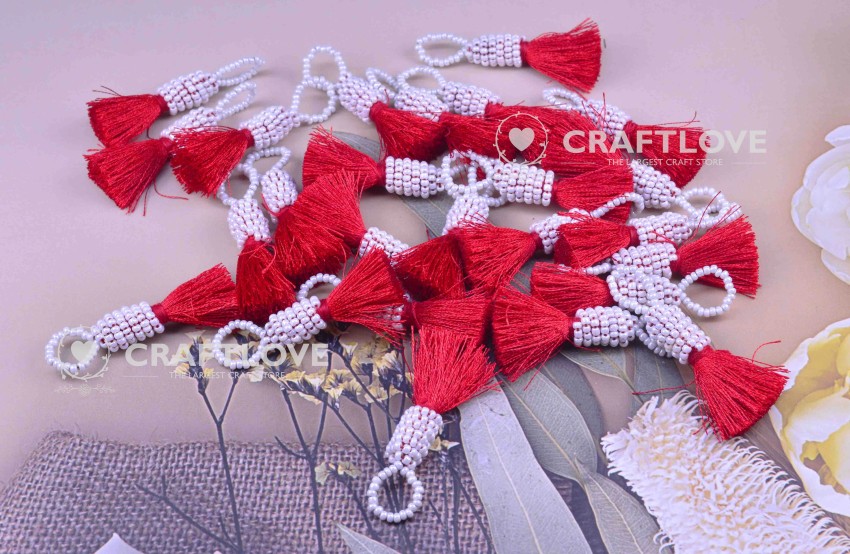 Silk tassel 5cm red