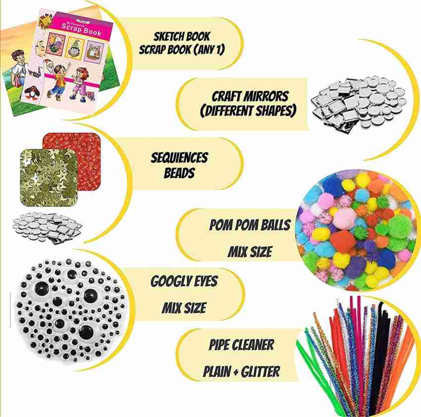 Craftwings Mega Art & Craft Kit, DIY Craft Kit for Girls & Boys, 35 Items in