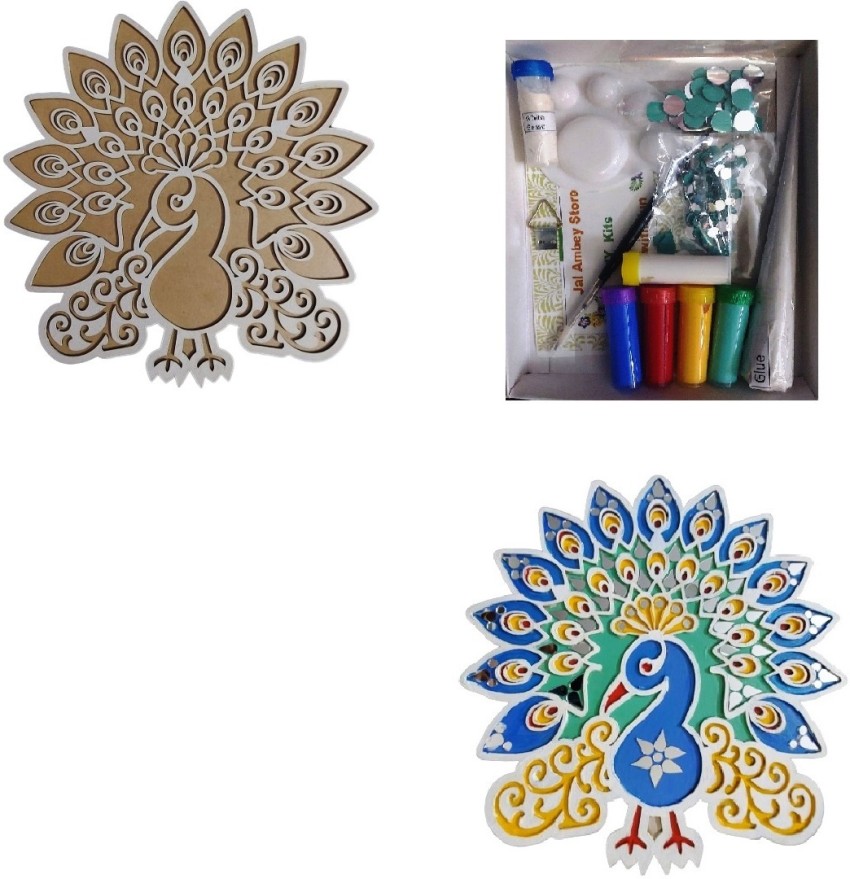 Decordial lippan Art Materials kit with 8 Round 2 MDF DIY kit (1 pcs  lippan Art