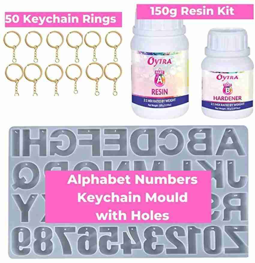 Alphabet Keychain Resin Mould Alphabets and Numbers by Oytra