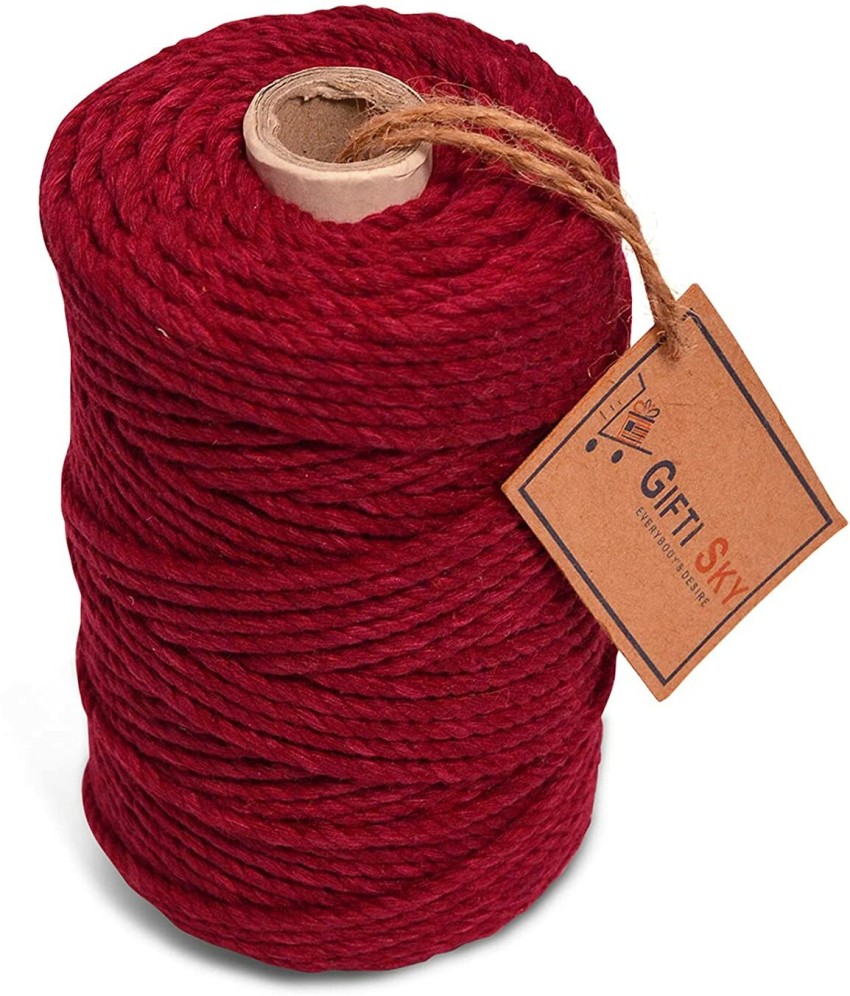 GIFTI SKY Macrame Colour Thread (50 Mtr,3mm)Macrame Cotton Cord,Dori Best  for Art & Craft. - Macrame Colour Thread (50 Mtr,3mm)Macrame Cotton Cord,Dori  Best for Art & Craft. . shop for GIFTI SKY