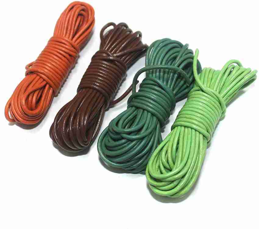 Leather Cord DIY Combo Tone of Earth for DIY Jewellery Making, Beading, Art  and Craft Work and Handicrafts, Size 2mm . shop for Beadsnfashion products  in India.