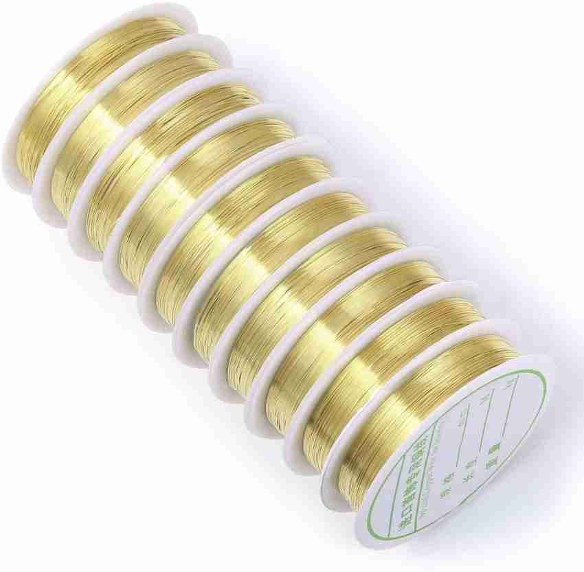 KRAFTMASTERS 10Pcs Crafts 0.4MM Rope Beading Wire Craft Beads Jewelry DIY  Accessories (Gold) - 10Pcs Crafts 0.4MM Rope Beading Wire Craft Beads  Jewelry DIY Accessories (Gold) . shop for KRAFTMASTERS products in