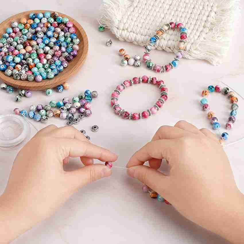 PATPAT 500pcs String Beads Craft Beads for Jewelry Making Assorted